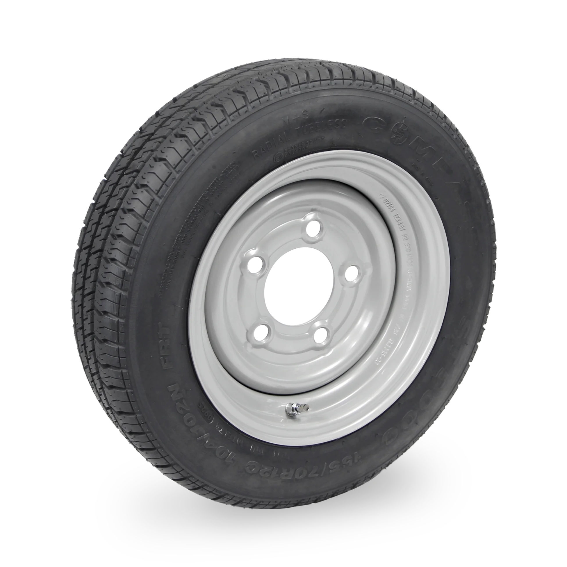 12" Trailer Wheel & Tyre - 5 Stud, 155/70R12 104/102N - Image 2