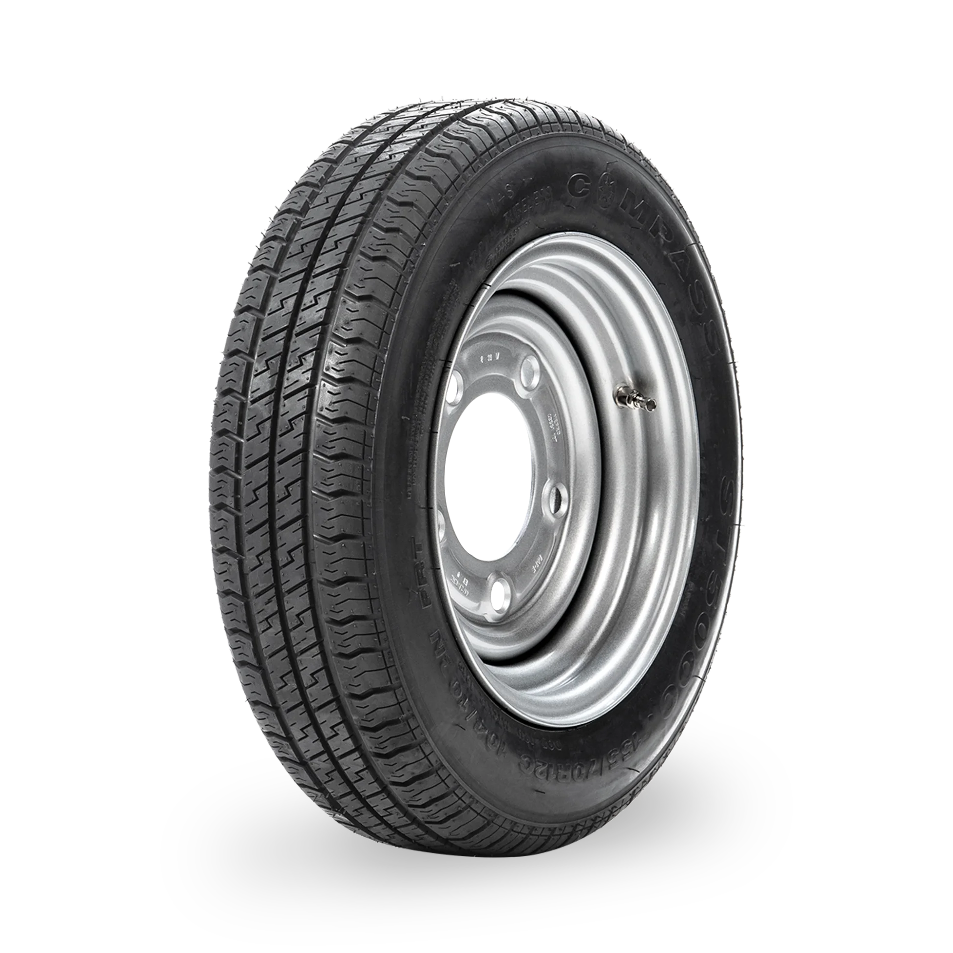 12" Trailer Wheel & Tyre - 5 Stud, 155/70R12 104/102N - Image 2