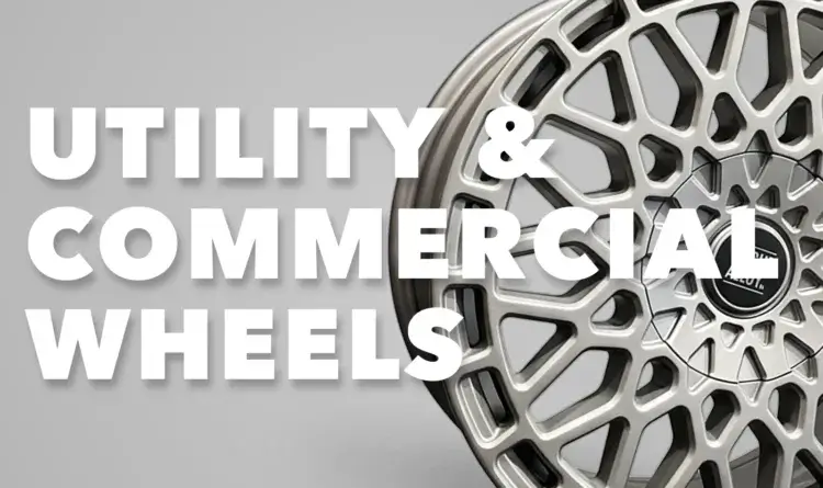 A Rogue alloy wheel fitted to a commercial vehicle