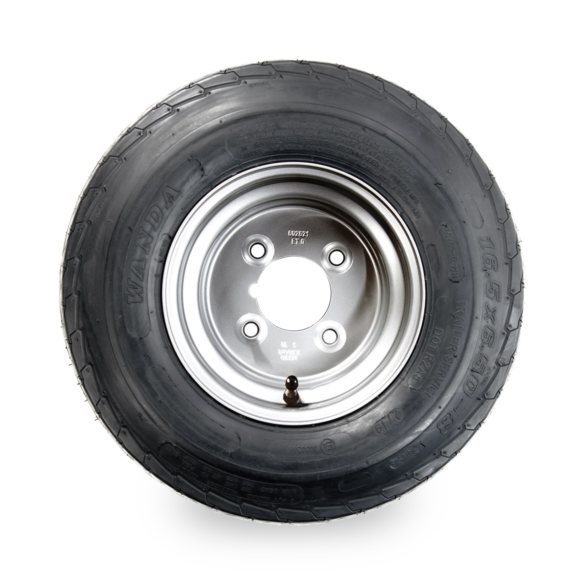 8" Trailer Wheel & Tyre - 4 Stud, 16.5X6.50-8 6pr 72M - Image 2