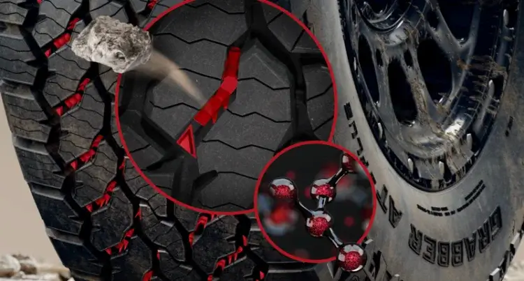 General Grabber AT3 Plus DuraGen technology showing cut and chip resistant tread construction