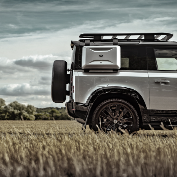 Silver Land Rover Defender fitted with Urban WX-1 alloy wheels